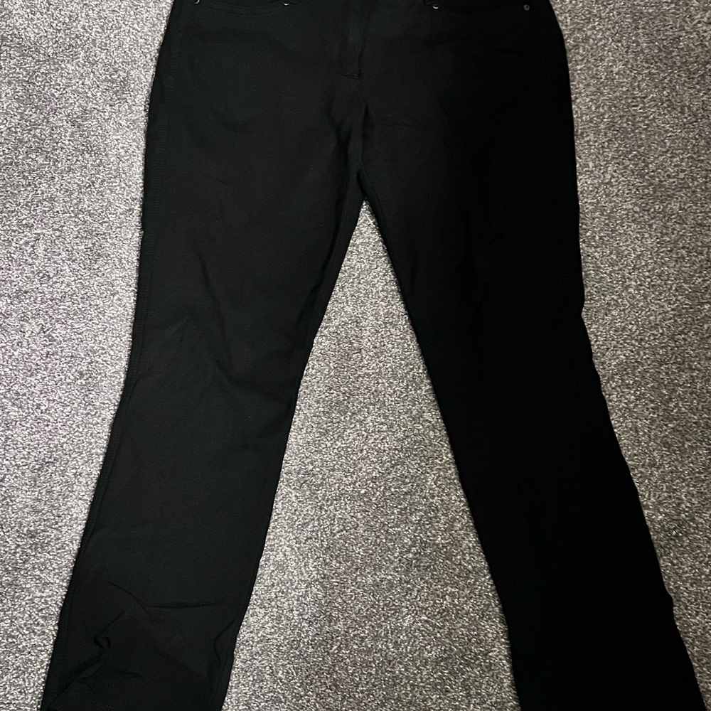 White House Black Market Black Straight-Leg Pants